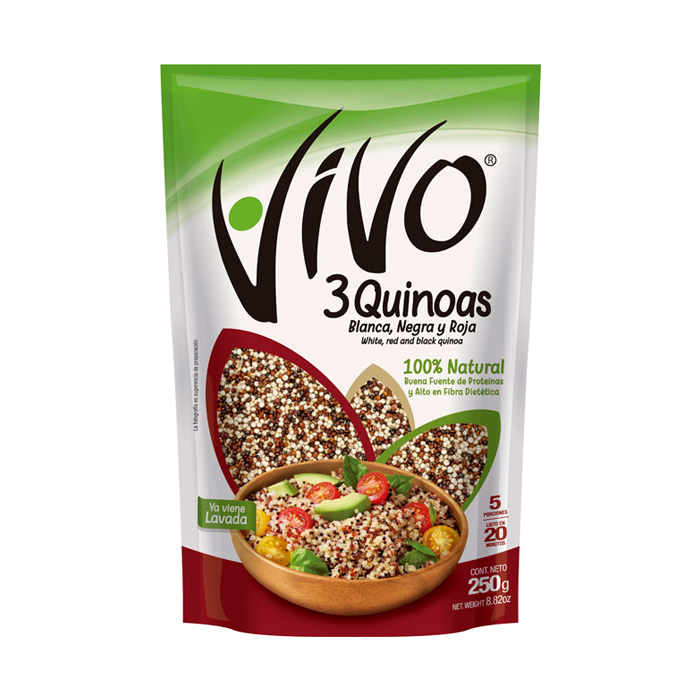 Quinoa Vivo Tricolor Doypack 250 Grs