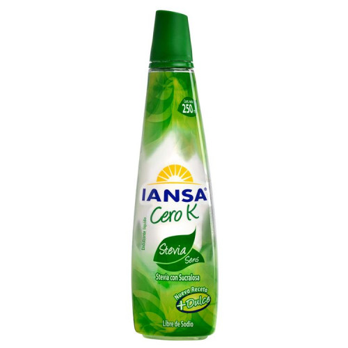 Endulzante líquido Iansa Cero K Stevia Sucralosa 250 ml