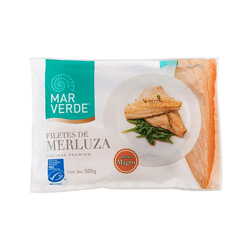 Filete Merluza Mar Verde con Piel 500 gr
