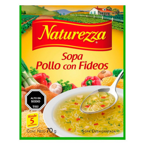 Sopa Naturezza Pollo Fideos 70 Grs