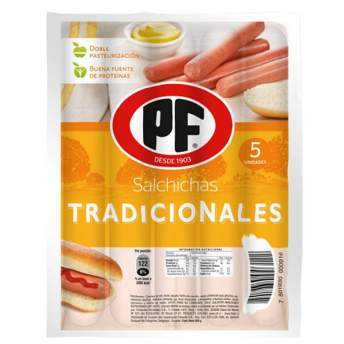 Salchicha Tradicional PF 250 Gr