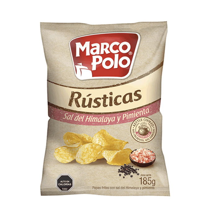Papas Fritas Marco Polo Rustica Sal Y Pimiento 185 Grs