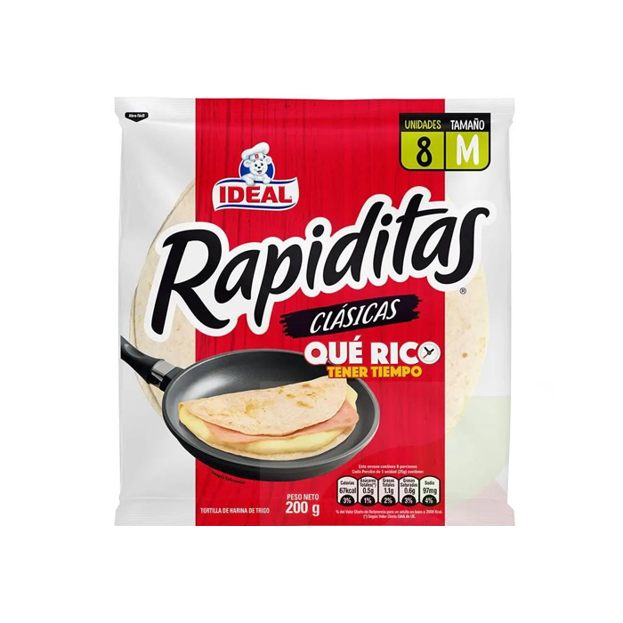 Tortillas Rapiditas 8  200 gr