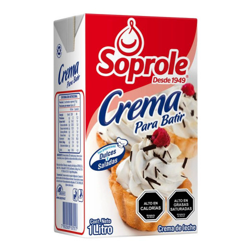 Crema Soprole Para Batir 1 Litro