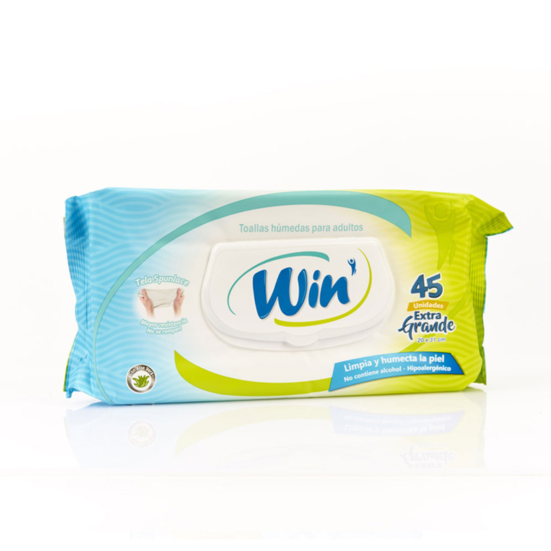 Toallas Húmedas Adulto Win 45 unidades