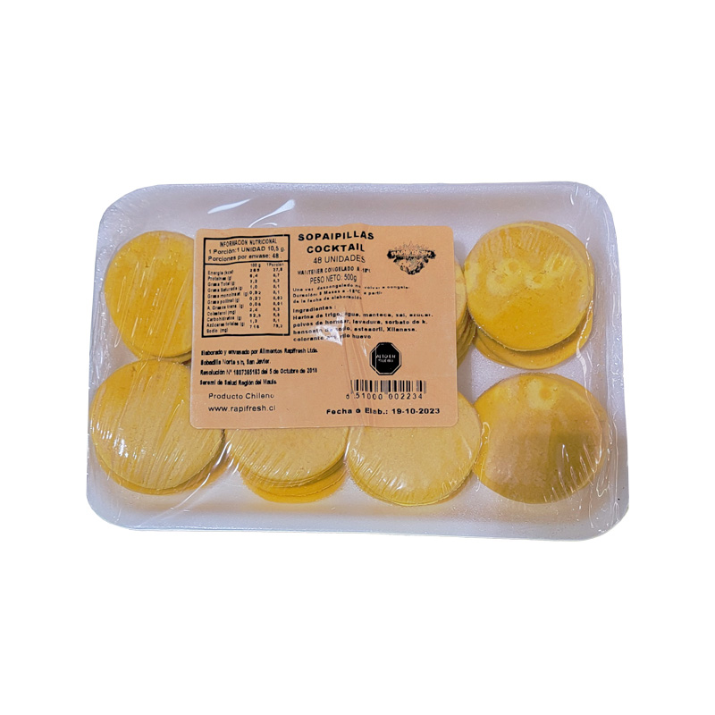 Sopaipillas Pequeñas 48 unidades 500 grs Rapifresh