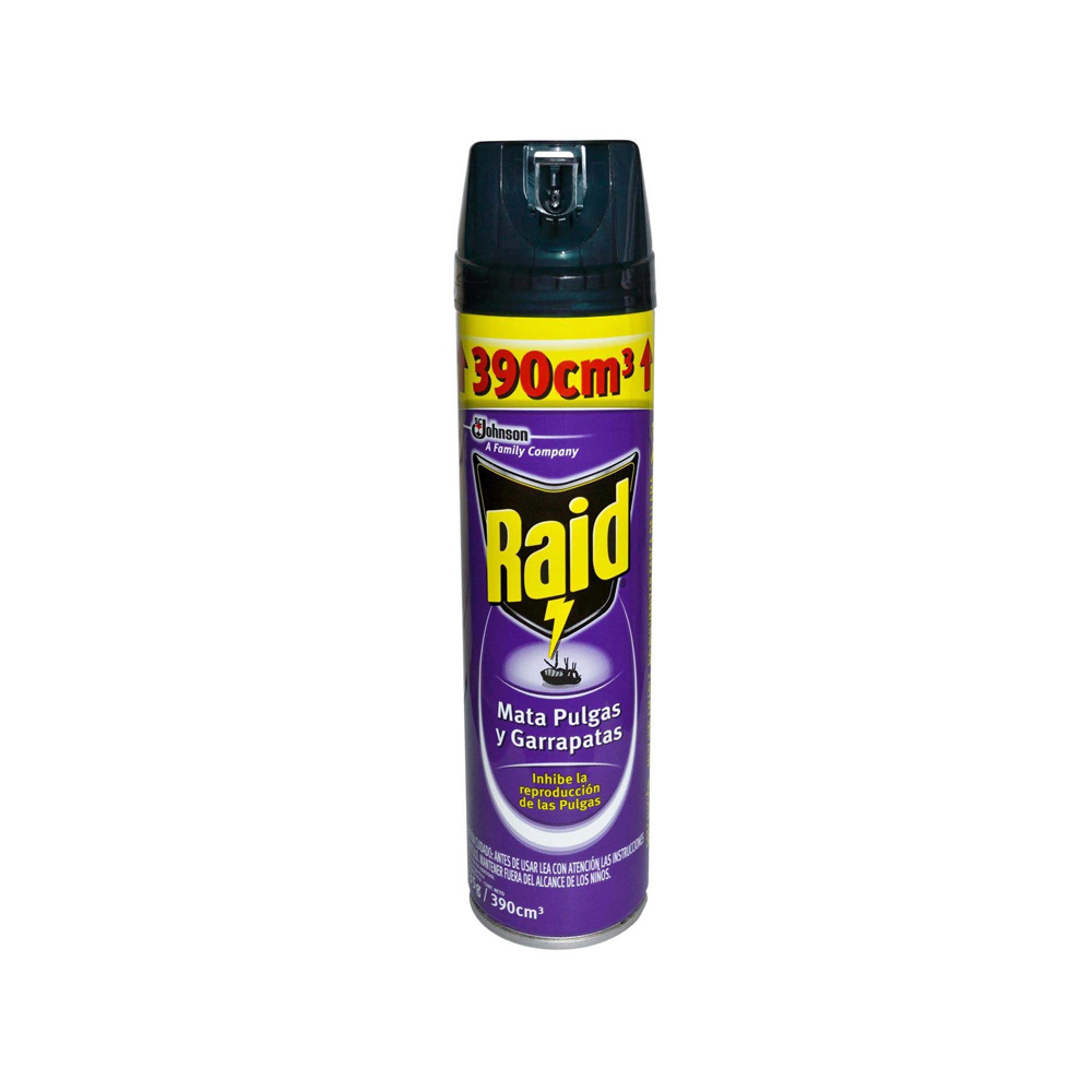 Insecticida Pulgas Garrapatas Raid 390Ml