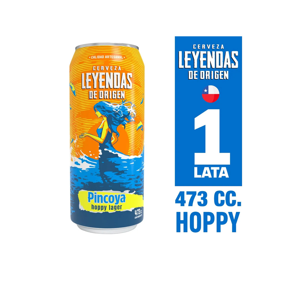 Cerveza Leyendas De Origen Pincoya Lata 473cc
