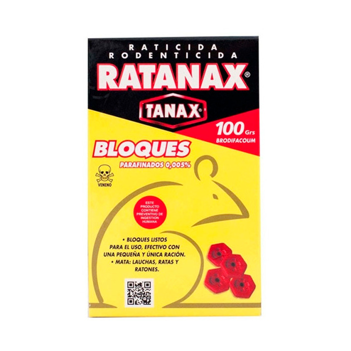 Tanax Raticida Ratanax En Bloques 100 Grs