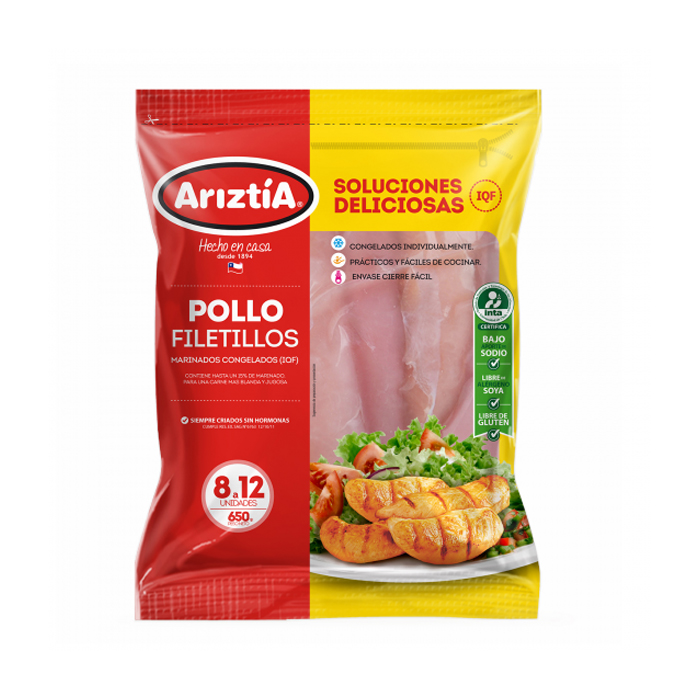 Filetillo Pollo Ariztia Bolsa 650 Grs