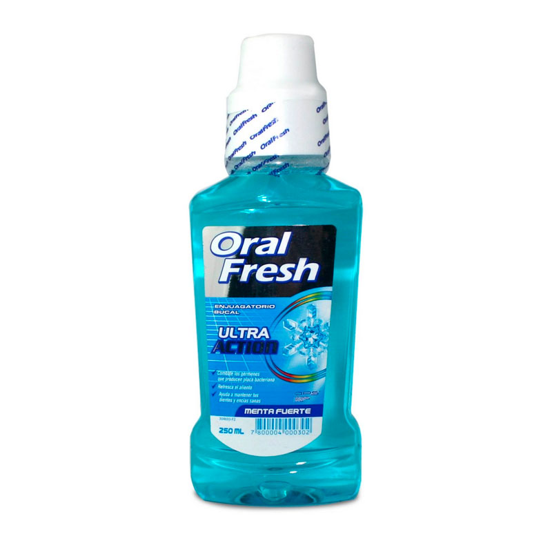 Oralfresh Enjuague Bucal Ultra Action Menta Fuerte 250 Ml