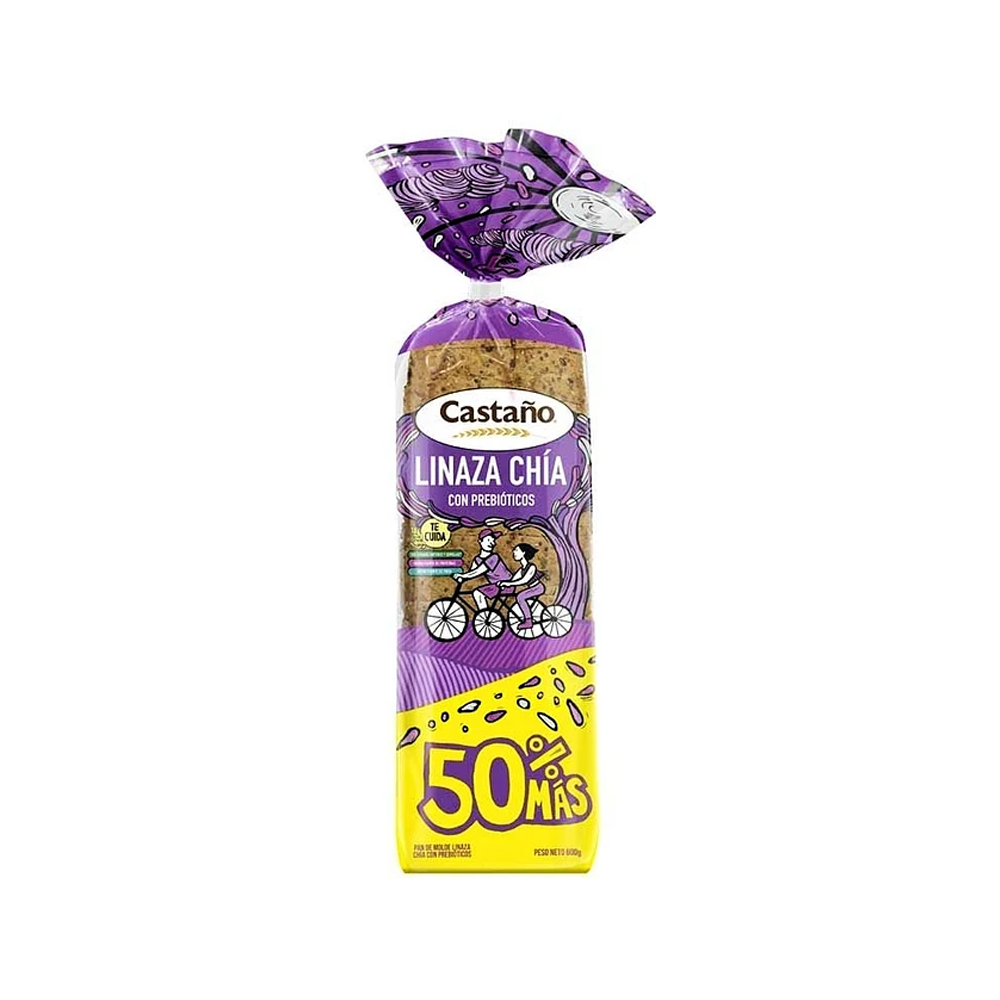 Pan Linaza Chia Castaño 600 Grs