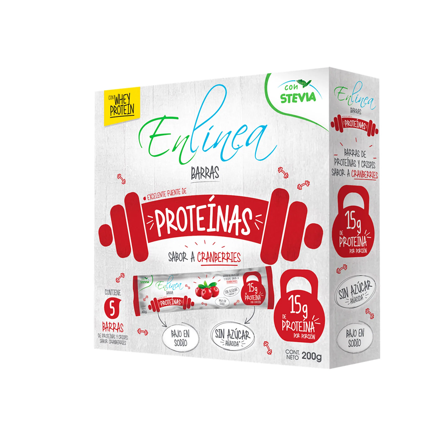 Barra En Linea Proteína Cramberries 5 un
