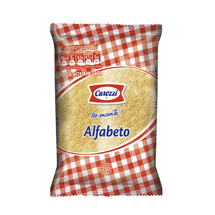 Pastina Carozzi Alfabeto 250 Grs.