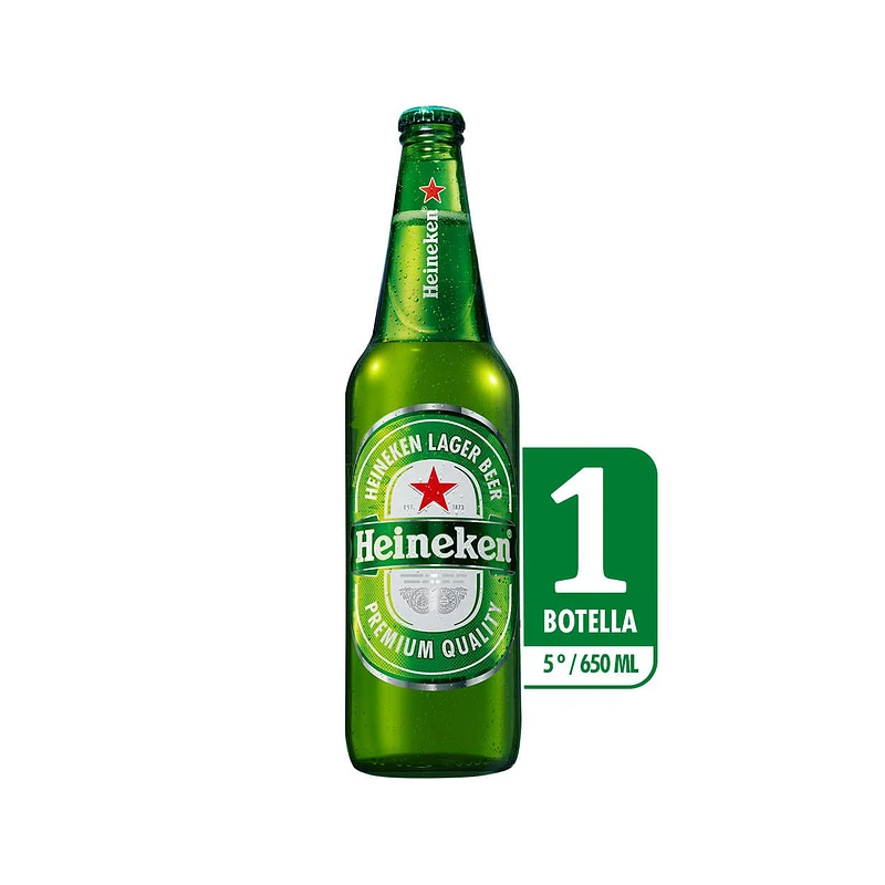 Cerveza Heineken Botella 650 cc