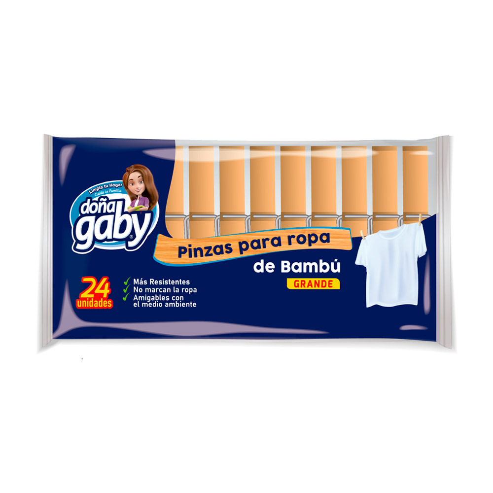 Doña Gaby Pinzas Bambu Medíana X 24 Un