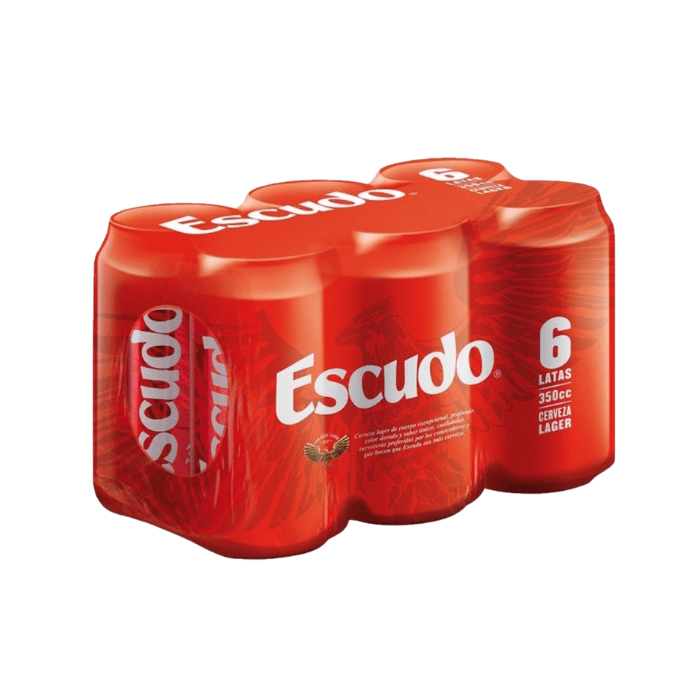 Cerveza Escudo Lata Pack 6 X 350 Cc
