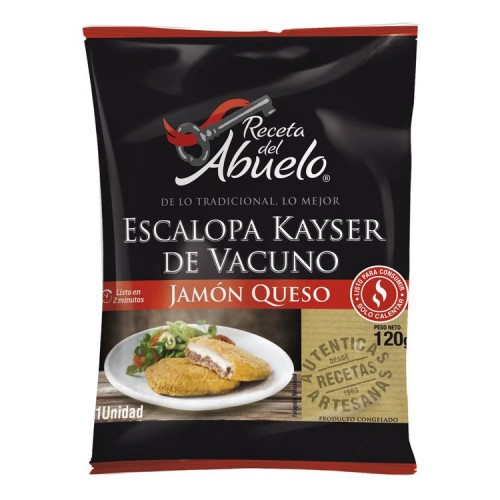 Escalopa Kayser Vacuno Jamon Queso 120 Gr