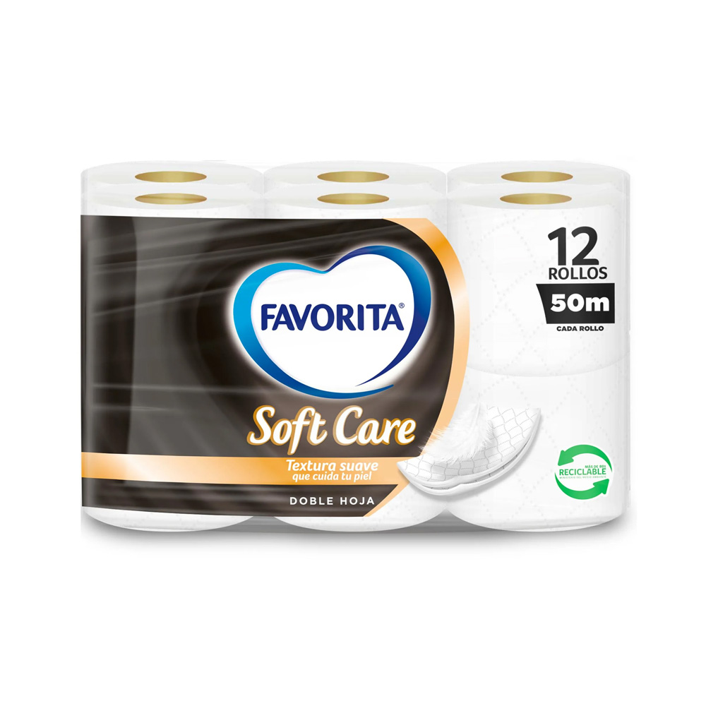 Higiénico Favorita Dh Soft Care 12Rll 50Mt
