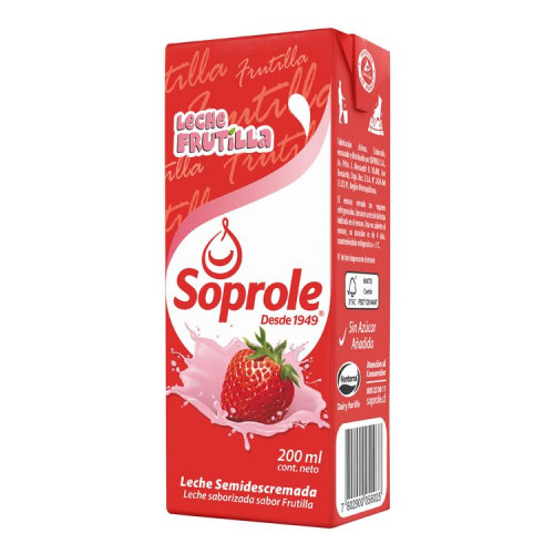 Leche Soprole Frutilla 200 Ml