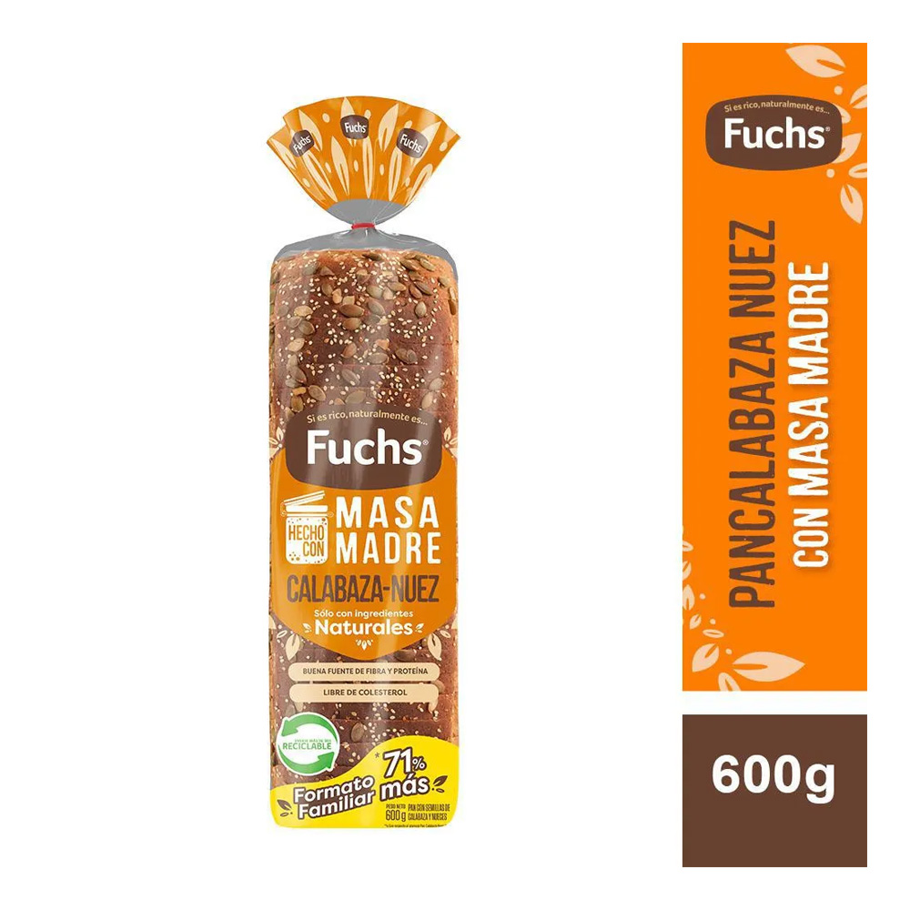 Pan Calabaza Nuez 600 Gr Fuchs