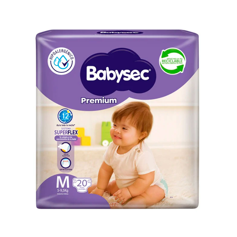 Pañal Babysec Premium M 20 Unidades