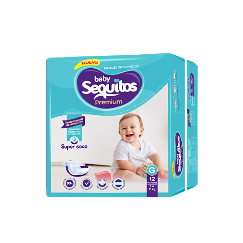 Pañales Sequitos G 12 unidades