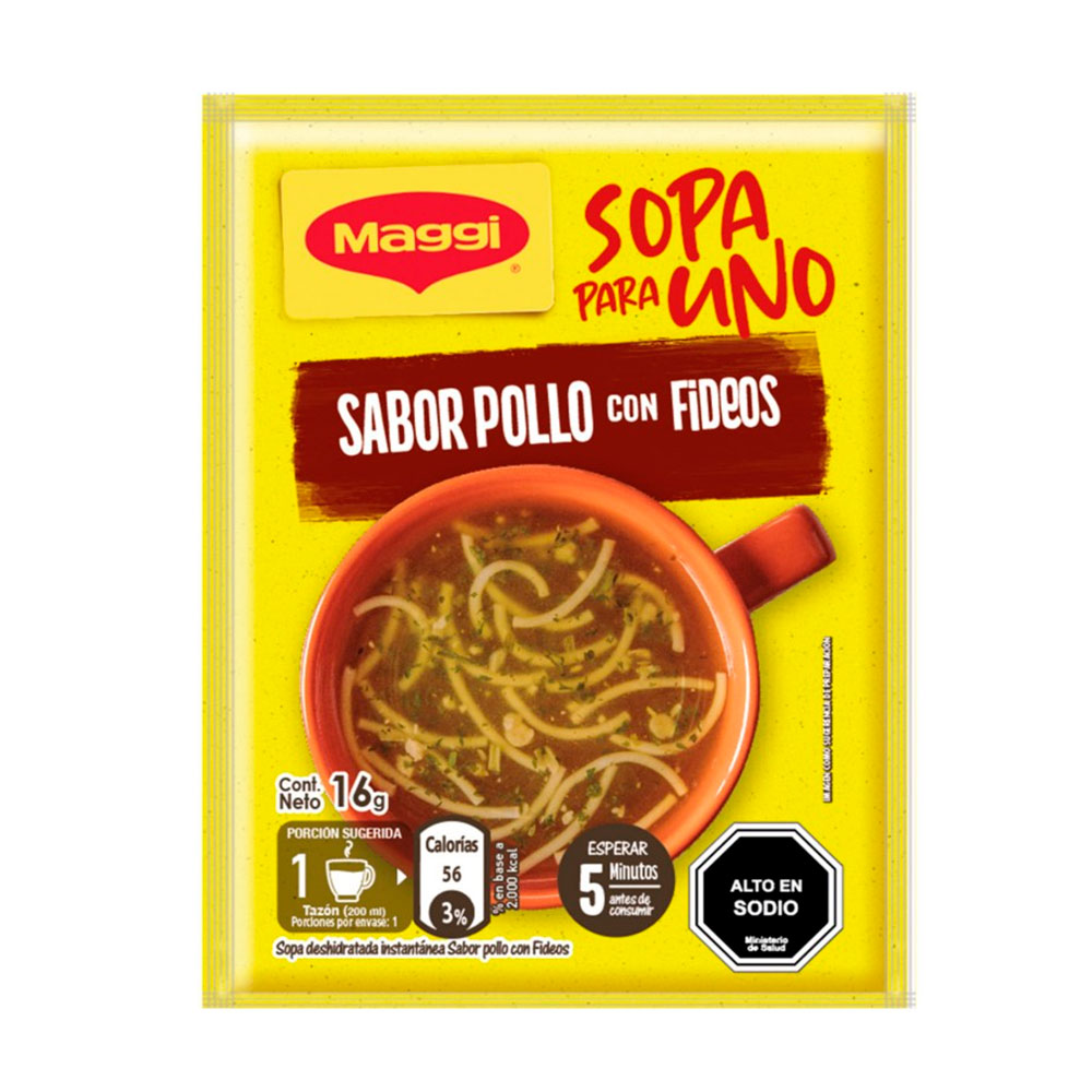 Sopa para Uno Maggi Pollo Fideos 16 gr