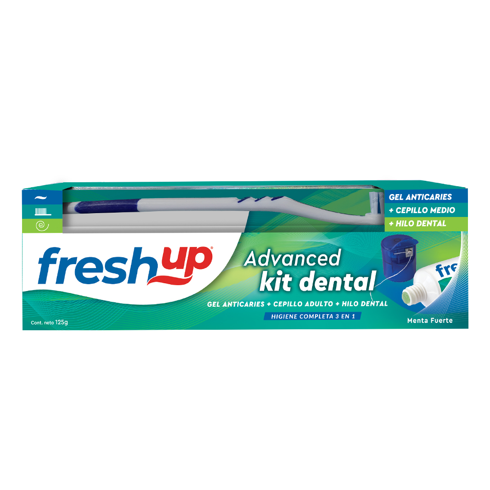 KIT Dental Gel  Fresh Up 125grs + Hilo + Cepillo 