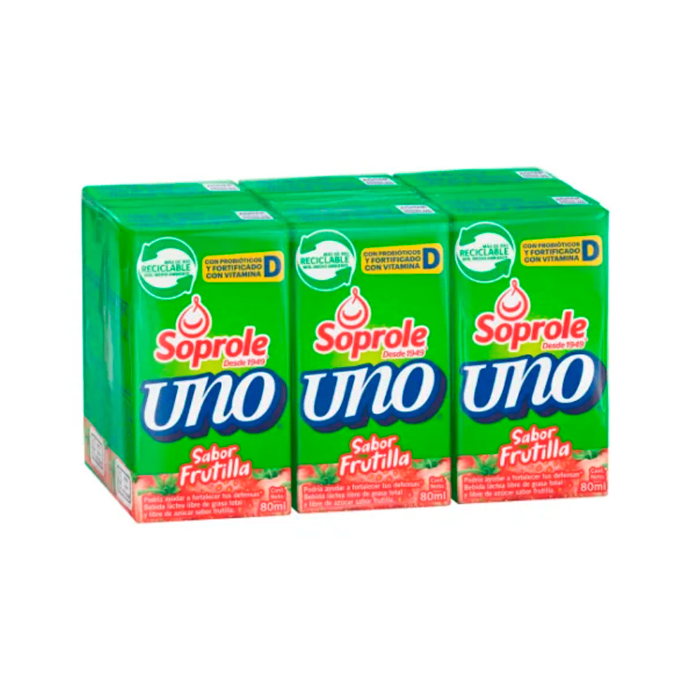 Uno Al Día Frutilla Tetra 6 X 80 Ml