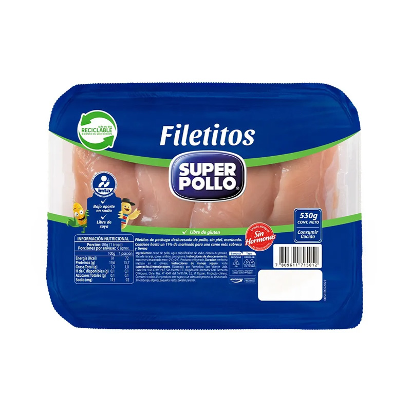 Filetitos Super Pollo 530 Grs