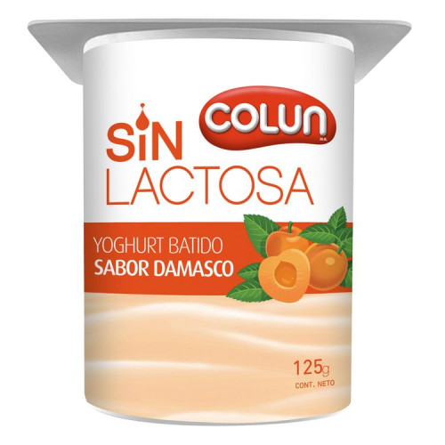 Yogurt Colun Sin Lactosa Damasco 125 gr