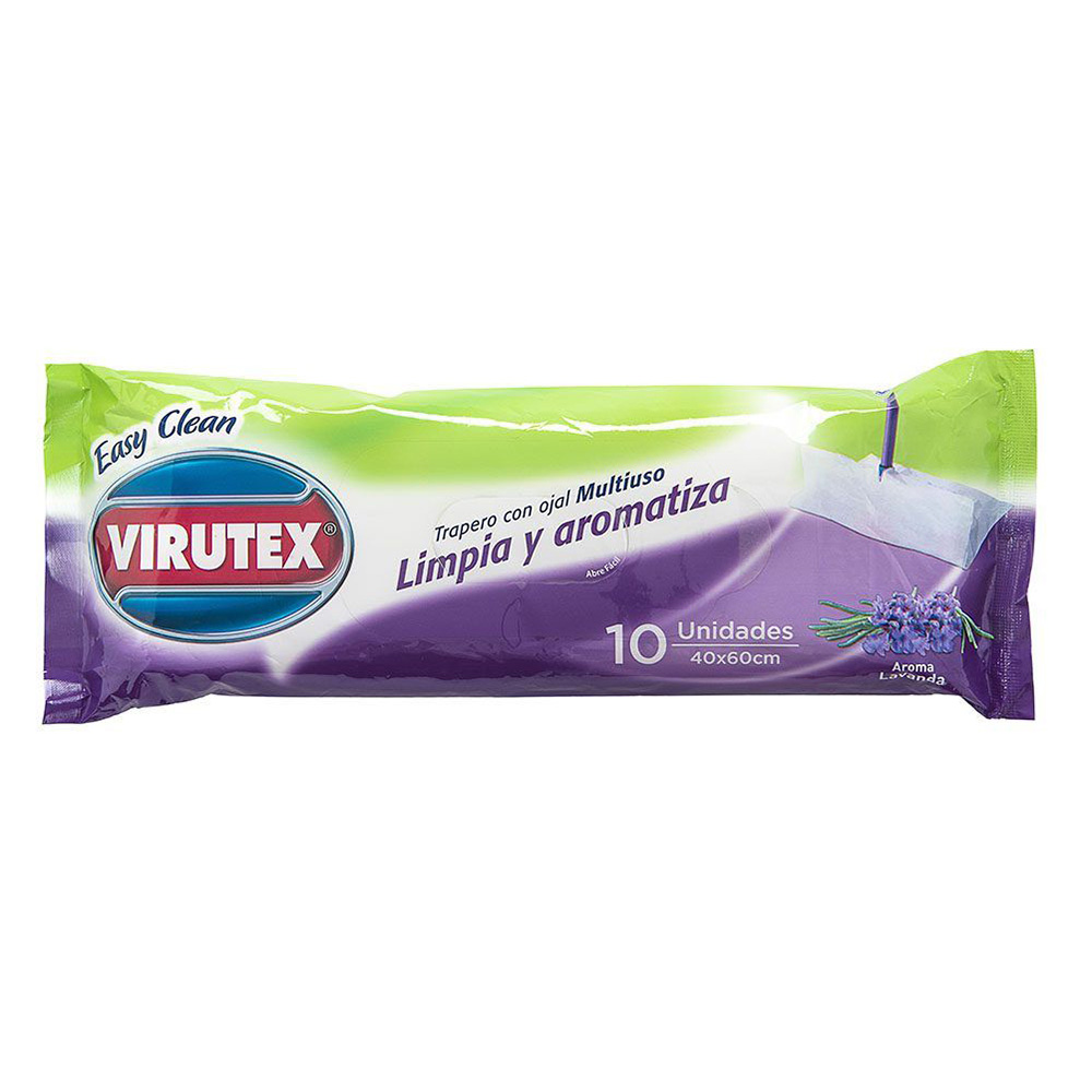 Paño Piso Desinfectante Lavanda Virutex 10 Und