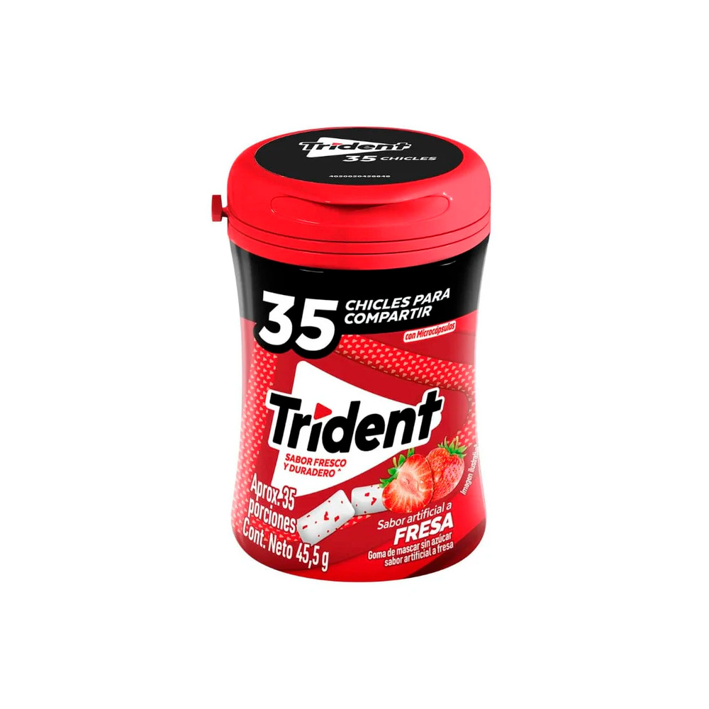 Chicle Trident Fresa Pote 45 Gr