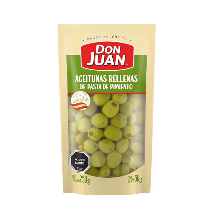 Aceituna Don Juan Rellena Pimenton 450 Grs (250 Grs Drenado) 