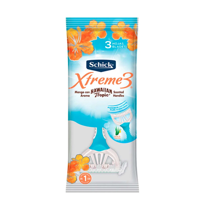 Máquina Afeitar Xtreme 3 Piel Delicada x Unid Shick
