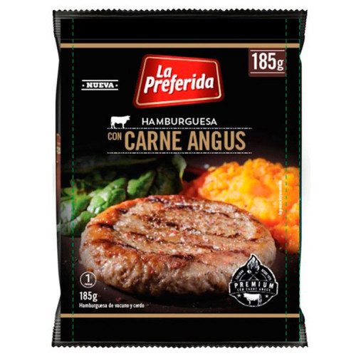 Hamburguesa La Preferida Angus 185 Grs