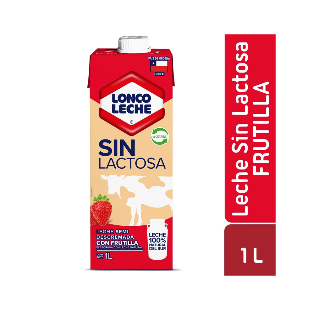 Leche Lonco Leche S/Lactosa Frutilla Lt