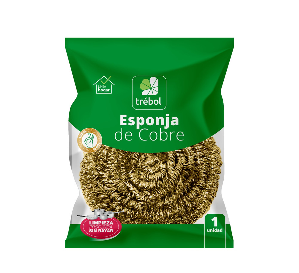 Esponja cobre El Trebol  X 1