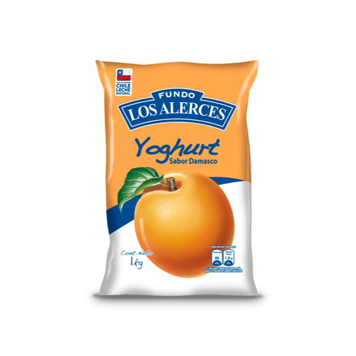 Yogurt Los Alerces Damasco Bolsa kg