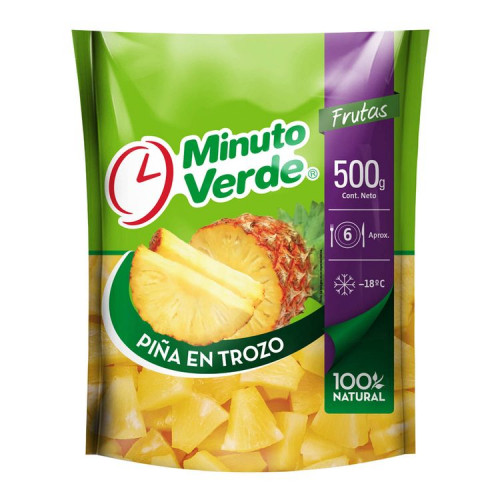Piña En Trozo Minuto Verde 500 Gr