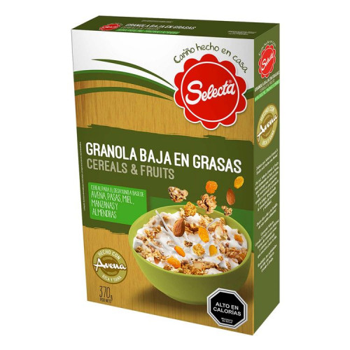Granola Selecta Bajo En Grasa 370 Grs