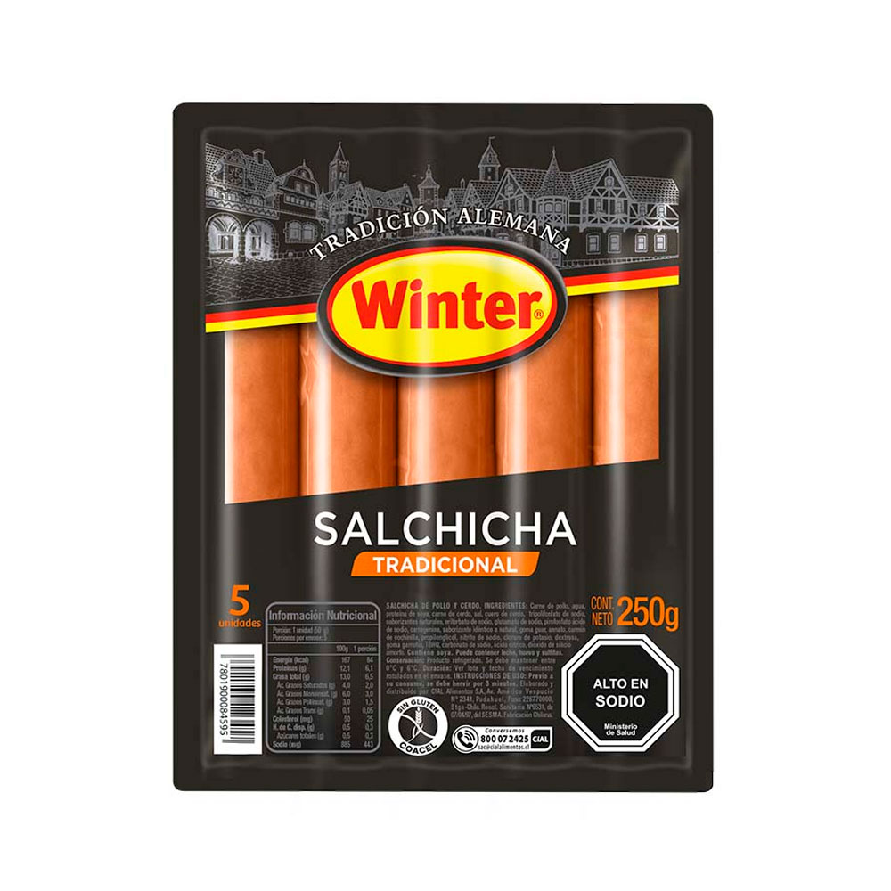 Salchicha Winter Tradicional 250 Gr