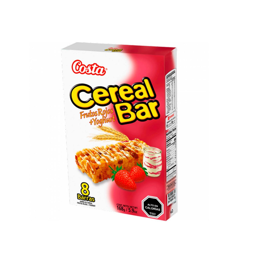 Cereal Bar Costa Frutos Rojos 8 unidades