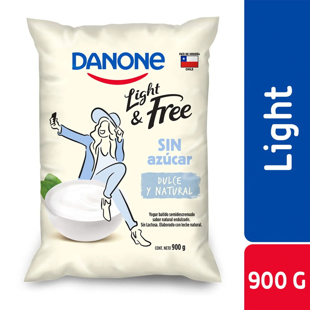 Yogurt Danone Light Nat Bolsa 900 Gr