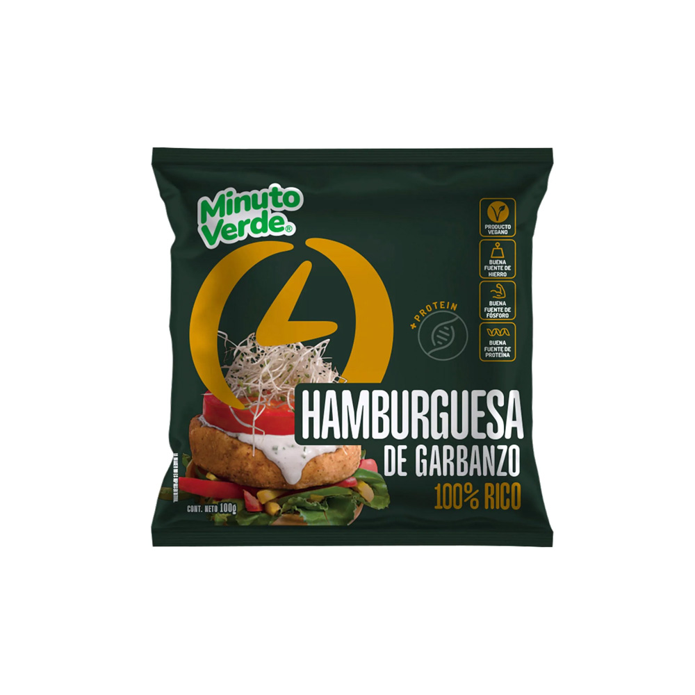 Hamburguesa Garbanzos Minuto Verde 100 Gr