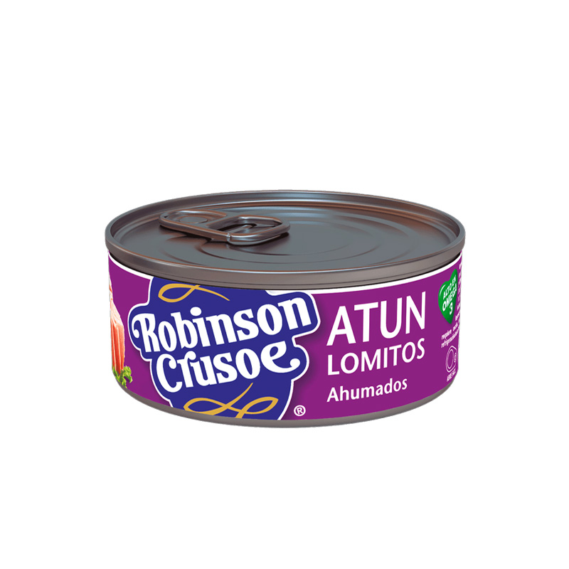 Atún Robinson Crusoe Lomo Ahumado Lata 140 gr (91 Gr Drenado)