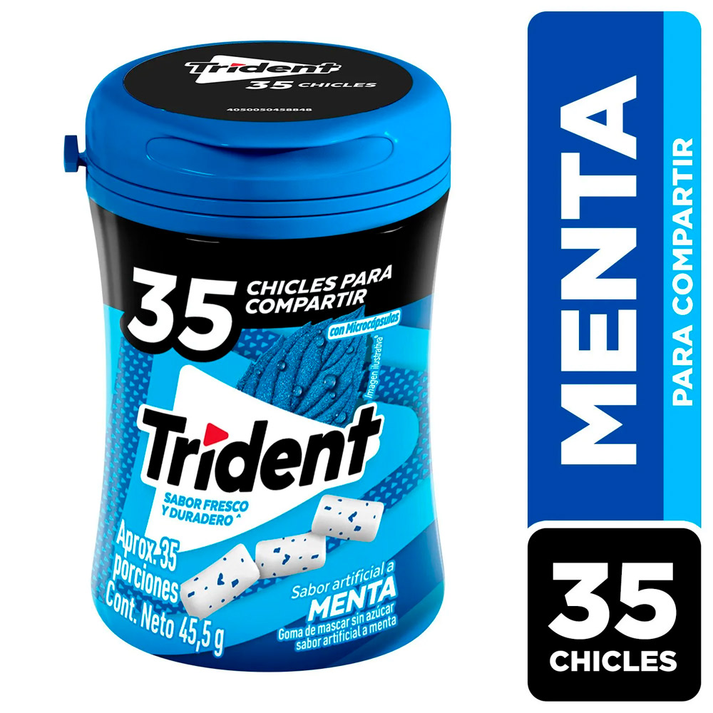 Chicle Trident Menta Pote 45 Gr