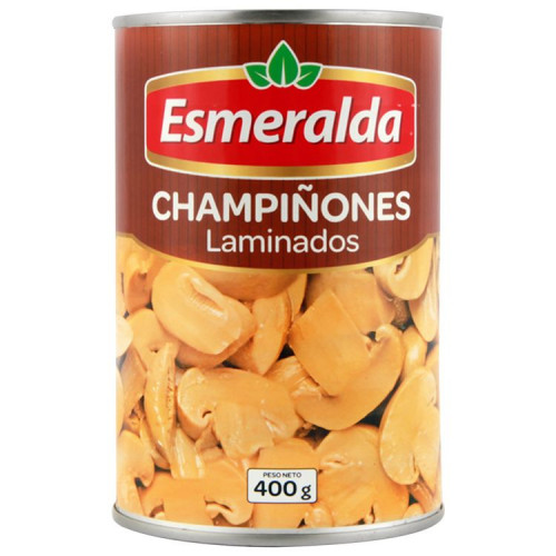 Champiñones Esmeralda Laminados 400 Grs (230 Grs Drenado)