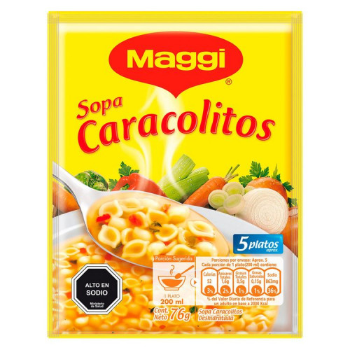 Sopa Maggi Caracolitos 76 Grs